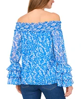 CeCe Women's Ruffled Long-Sleeve Off-the-Shoulder Blouse