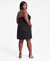 Bar Iii Trendy Plus Halter Sleeveless Blazer Dress, Exclusively at Macy's