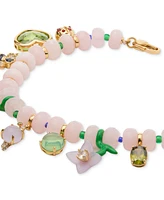 Kate Spade New York Gold-Tone Bead & Stone Garden Charm Bracelet