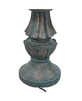 Sunnydaze Decor Nouveau 41-Inch Tall 2-Tier Outdoor Garden Water Fountain - Green