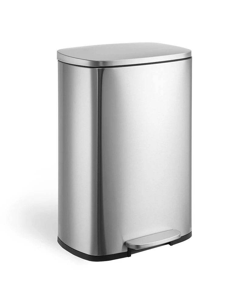 gaomon Hands-Free Stainless Steel Trash Can with Lid Soft Close