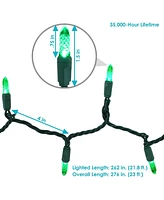 70-led Christmas Outdoor String Lights - M6 Faceted Style Bulbs 21-Foot Lighted Length Multi