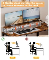 gaomon L Shaped Computer Desk with Power Outlet