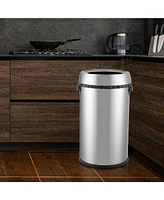 gaomon Open Top Trash Can 65L / 17Gal Commercial Grade Heavy Duty Brushed Stainless Steel