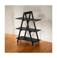 Slickblue 3-Tier A-Frame Display Shelf Bookcase for Stylish Storage and Organization