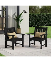 WestinTrends Outdoor Patio Hdpe Adirondack Dining Arm Chairs (Set of
