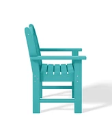 WestinTrends 5-Piece Hdpe Outdoor Patio Chair and Round Table Dining Set