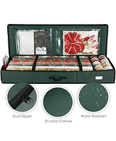 Hearth & Harbor Christmas Wrapping Paper Storage Containers - Gift Organizer Fits Up to 22 Rolls of 40"