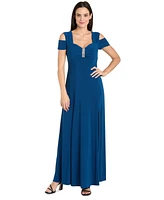 R & M Richards Cold-Shoulder Gown