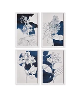 Napa Home & Garden Studio Floral Sketches, Set Of 4