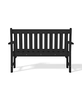 WestinTrends Outdoor 2-Person All-Weather Hdpe Front Porch Garden Bench