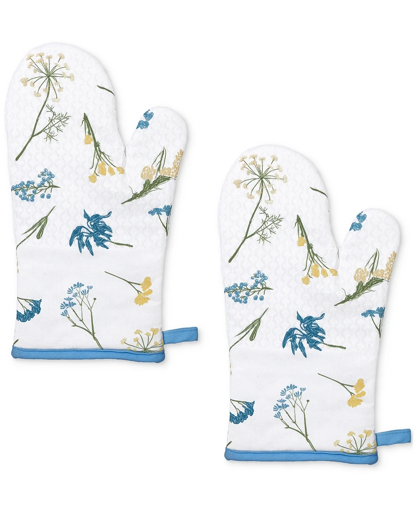 Lenox Wildflowers All-Over Oven Mitts, Set of 2