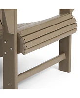 WestinTrends Outdoor Patio Hdpe Adirondack Chair With Cup Holder