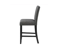 The Pop Home Bar Stools Set of 2, Nailhead Trim, Transitional Style with Upholstered Seat-The