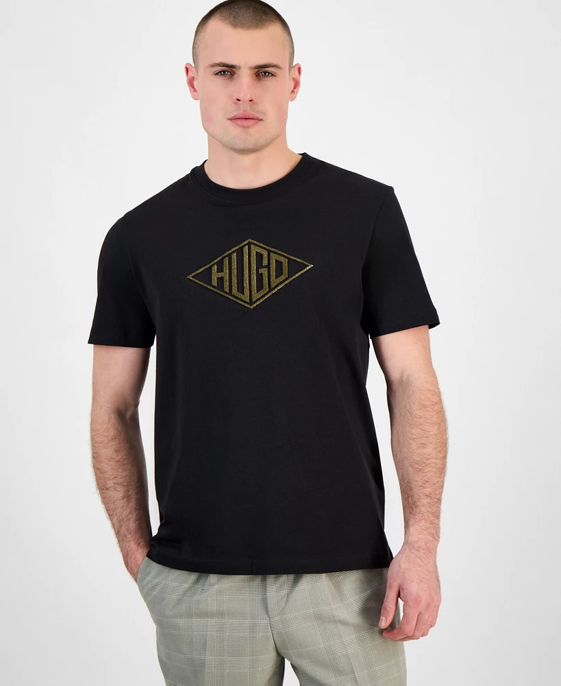 Hugo by Boss Men's Dalendi Regular-Fit Embroidered Logo Graphic T-Shirt