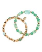 Style & Co 2-Pc. Beaded Gold-Tone Stretch Bracelets, Exclusively at Macy's