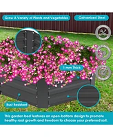 Galvanized Steel Hexagon-Shaped Raised Garden Bed