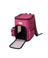 Armarkat PC301P Kitten Puppy Bunny Travel Carrier, Portable Pets Backpack Carrier In PInk And Gray Combo