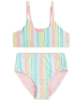 Hurley Big Girls 2-Pc. Reversible Triangle Bikini Top & Bottoms Set