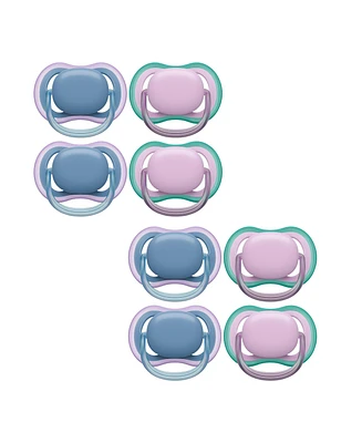 Philips Avent Ultra Air Pacifier 6-18m, blue hush / lush lilac, 8 pack