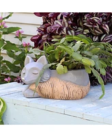 Finley the Fox Planter Statue - Indoor/Indoor Decorative Figurine - 12"