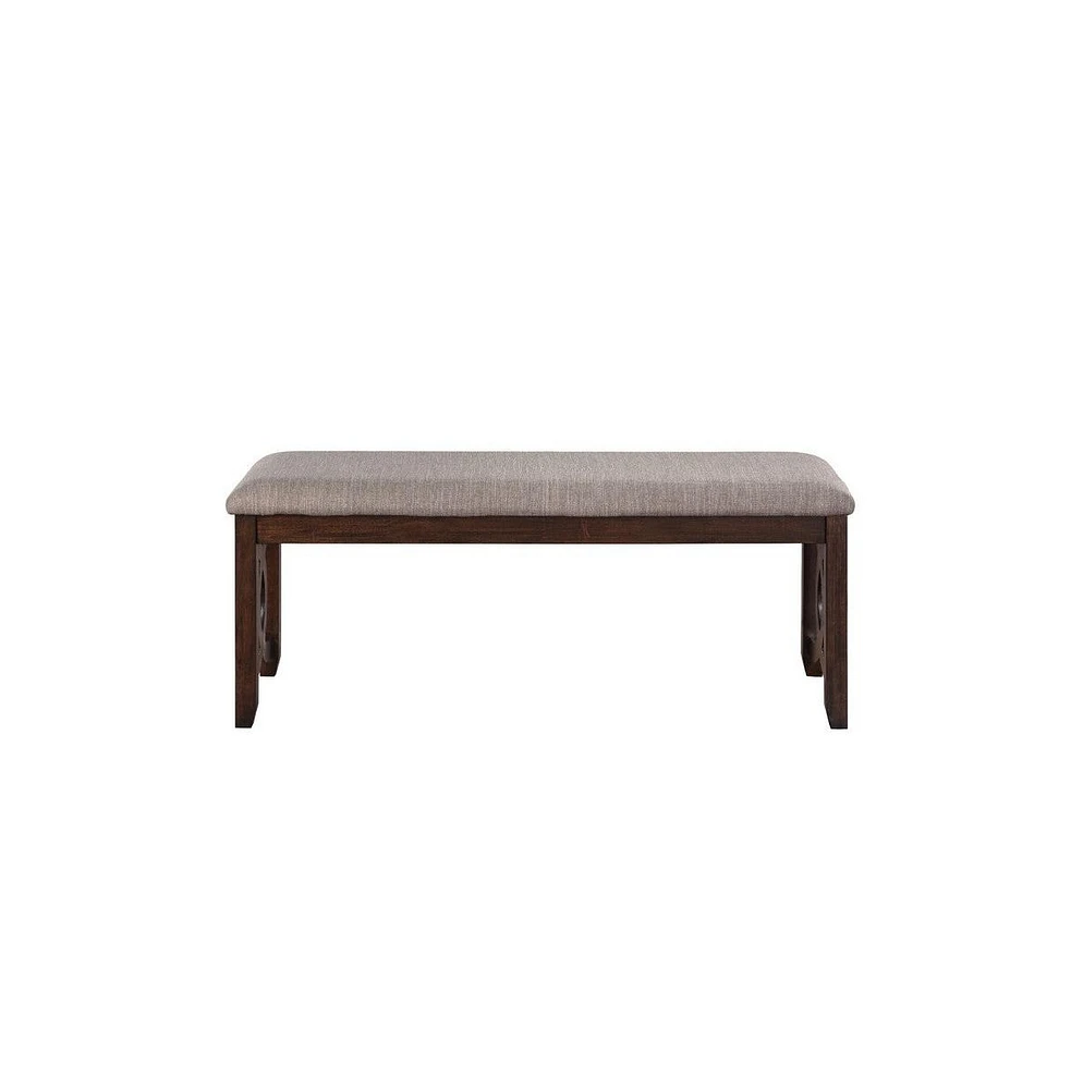 Slickblue Wood Bench with Fabric Seat for Stylish and Comfortable Seating