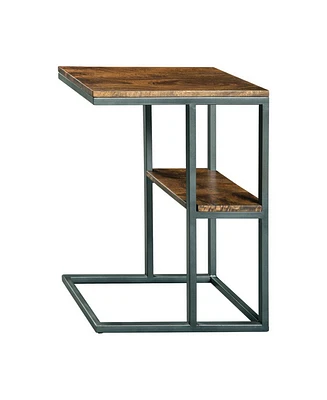 Slickblue Wooden Top Accent Table for Living Room or Bedroom Decor and Storage