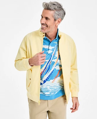 Club Room Men's Cotton-Blend Harrington Mock-Neck Jacket, Exclusively at Macy's