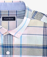 Club Room Men's Cotton-Blend Plaid Regular-Fit Shirt, Exclusively at Macy's