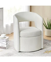 Roderick Modern Dining Chair with Hollowed-Out Backrest and Thick Cushion
