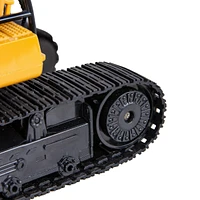 Dig and Drive Remote Control Excavator Toy - 1:20 Scale Light-Up Rc Construction Vehicle with Controller - Ages 8 and Up