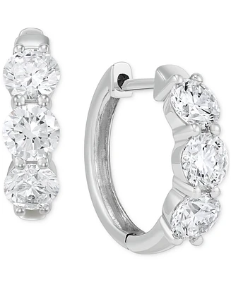 Grown With Love Lab Grown Diamond Small Hoop Earrings (2-3/8 ct. t.w.) in 14k White Gold