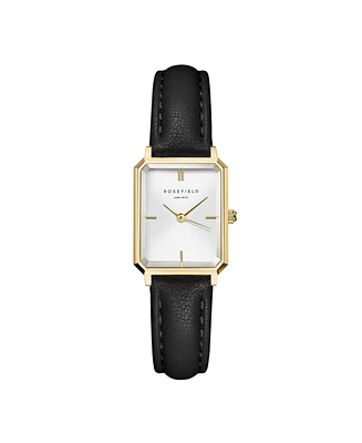 Rosefield - Octagon Xs White dial Leather Strap Women's Watch