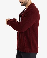 X-Ray Men's Shawl Collar Cardigan