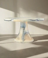 Godinger Lucente Resin Matte Limestone Cake Stand