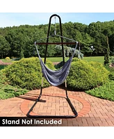 Sunnydaze Decor Indoor/Outdoor Caribbean Xl Hanging Hammock Chair - Soft-Spun Polyester Rope 300-Pound Capacity Green