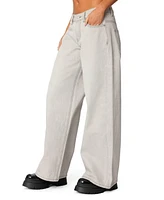 Edikted Womens Casey Low Rise Boyfriend Jeans