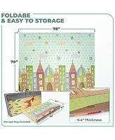 Sorbus (78" x 70") Foldable Play Mats with Travel Bag - for Babies, Toddlers, and Kids Playtime & Tummy Time