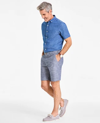 Club Room Men's 9" Stretch Chambray Shorts, Created for Macy's