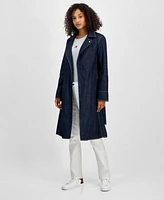 Tommy Hilfiger Women's Belted Denim Trench Coat