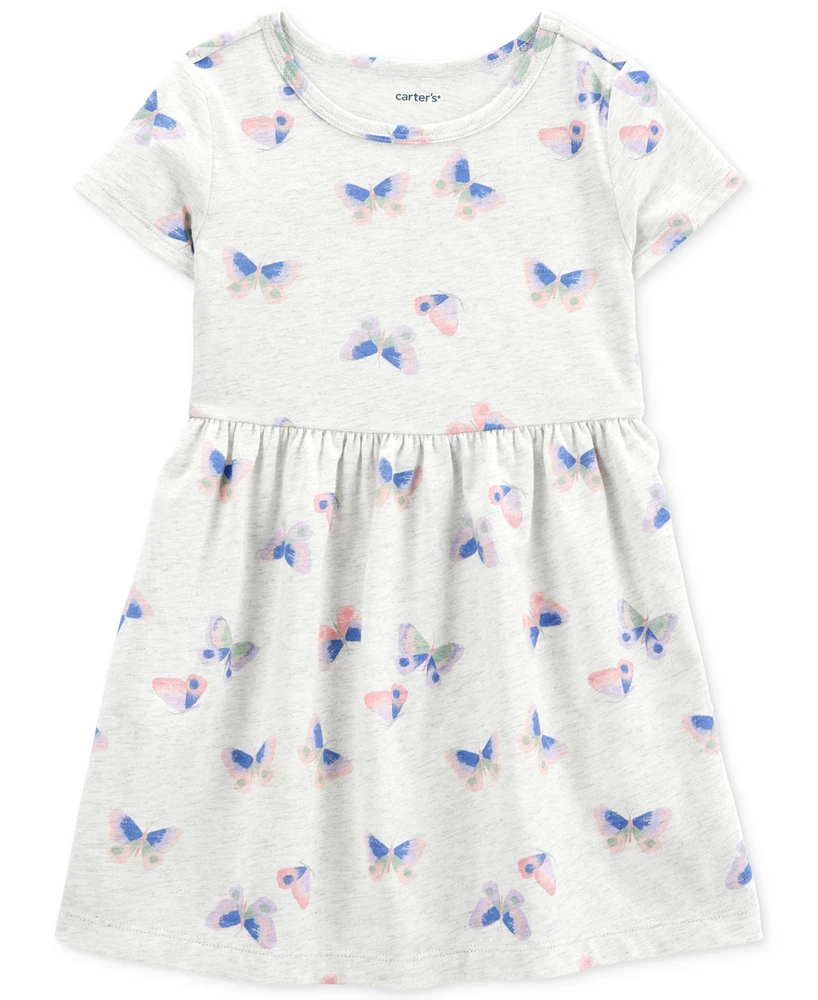 Carter's Toddler Girls Butterfly-Print Short-Sleeve Dress