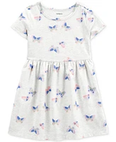 Carter's Toddler Girls Butterfly-Print Short-Sleeve Dress