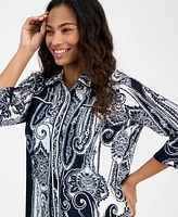 Nautica Jeans Women's Paisley-Print Button-Up Shirt