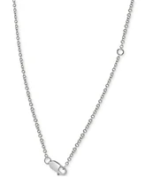 Diamond Accent Bar Pendant Necklace in 14k White Gold