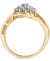 Diamond Floral Cluster Ring (1/20 ct. t.w) in 10k Yellow Gold