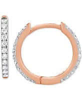 Diamond Hoop Earrings (1/5 ct. t.w.) in 14k Rose Gold