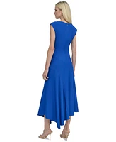Dkny Women's Jewel-Neck Sleeveless Asymmetric-Hem Dress