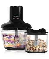 Tzumi Puree 8.5-Cup Food Processor with Stainless Steel Blades, Black