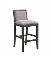 The Pop Home 30.5-Inch Upholstered Bar Stools Set of 2, Retro Chairs for Kitchen Island or Dining Room-The