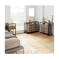 gaomon Modern Side Cabinet - 2024 New, Dining Hall Control Table, 6 Drawer Chest, Enhanced Storage, Sleek Design